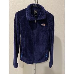 The North Face Fleece Jacket Full Zip Up Blue Cozy Womens